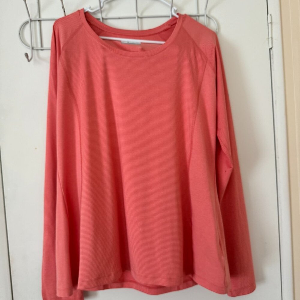 Columbia Sportswear Coral Ribbed Long Sleeve Shirt Women's Size XL